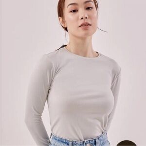 Love Bonito Valena Basic Crew Neck Long Sleeve Top in XS / US 2